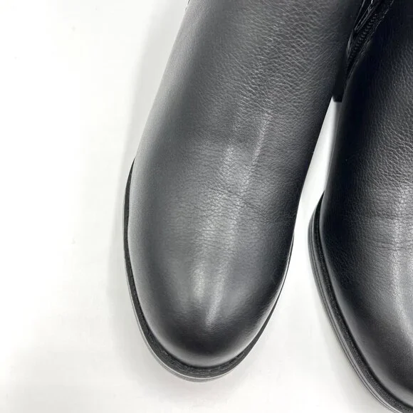 Naturalizer Womens Zarie Black Leather Low Cut Ankle Boots Booties Shooties - Picture 3 of 13